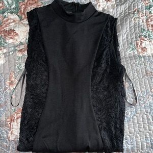 Bebe mock neck lace bandage dress